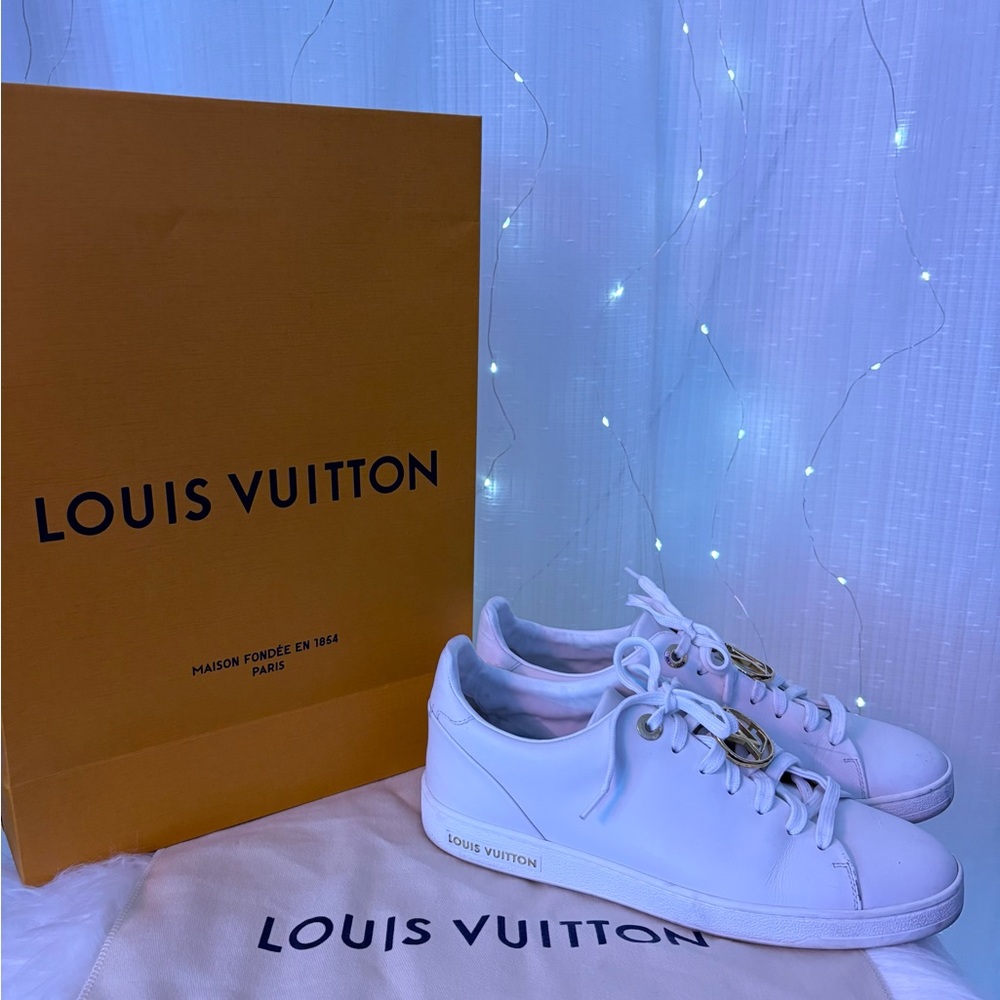 Louis Vuitton White Leather Sneakers